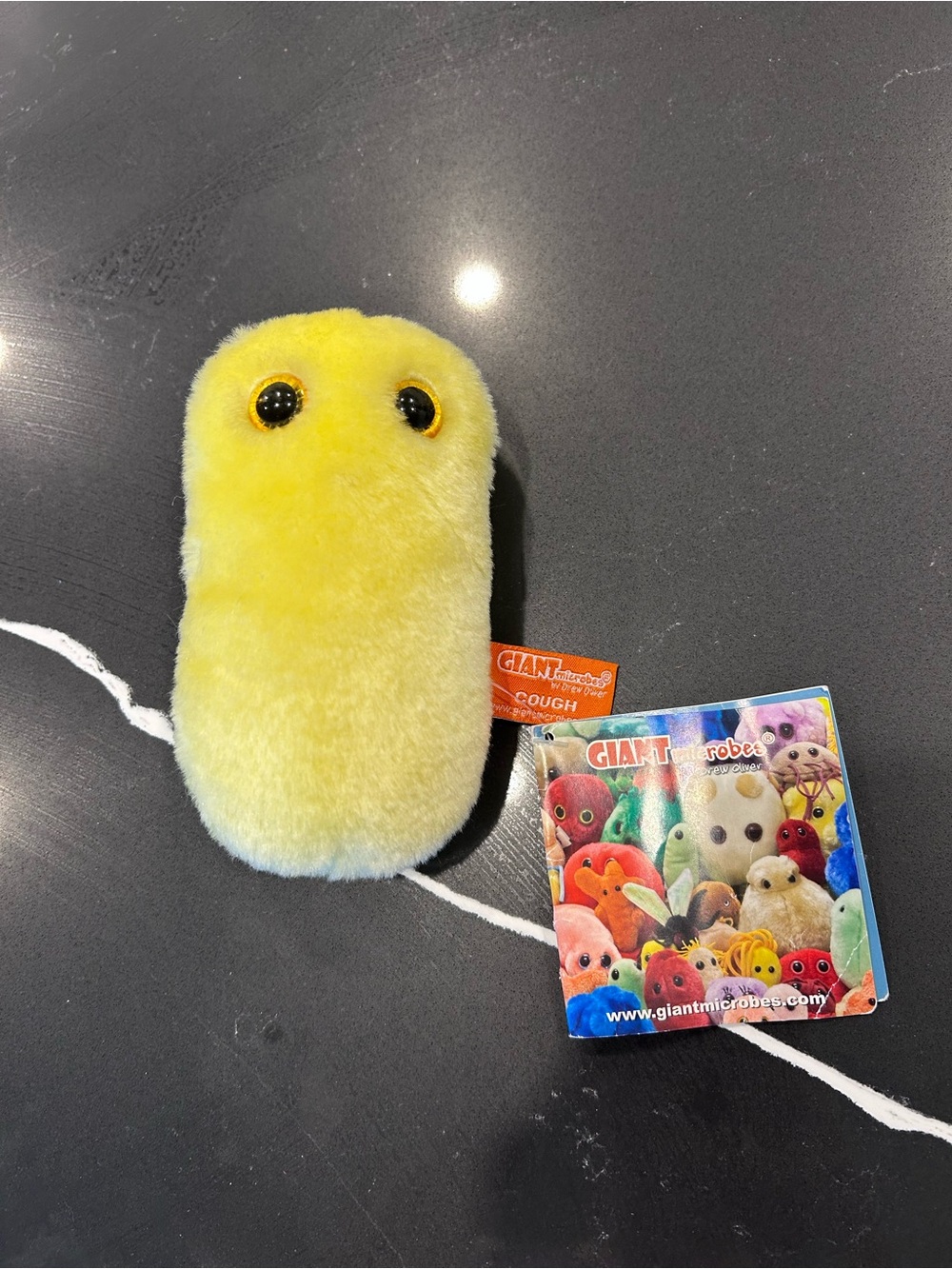 NWT GIANTmicrobes Cough Plush Toy Cough Bacteria Science Collectible Yellow